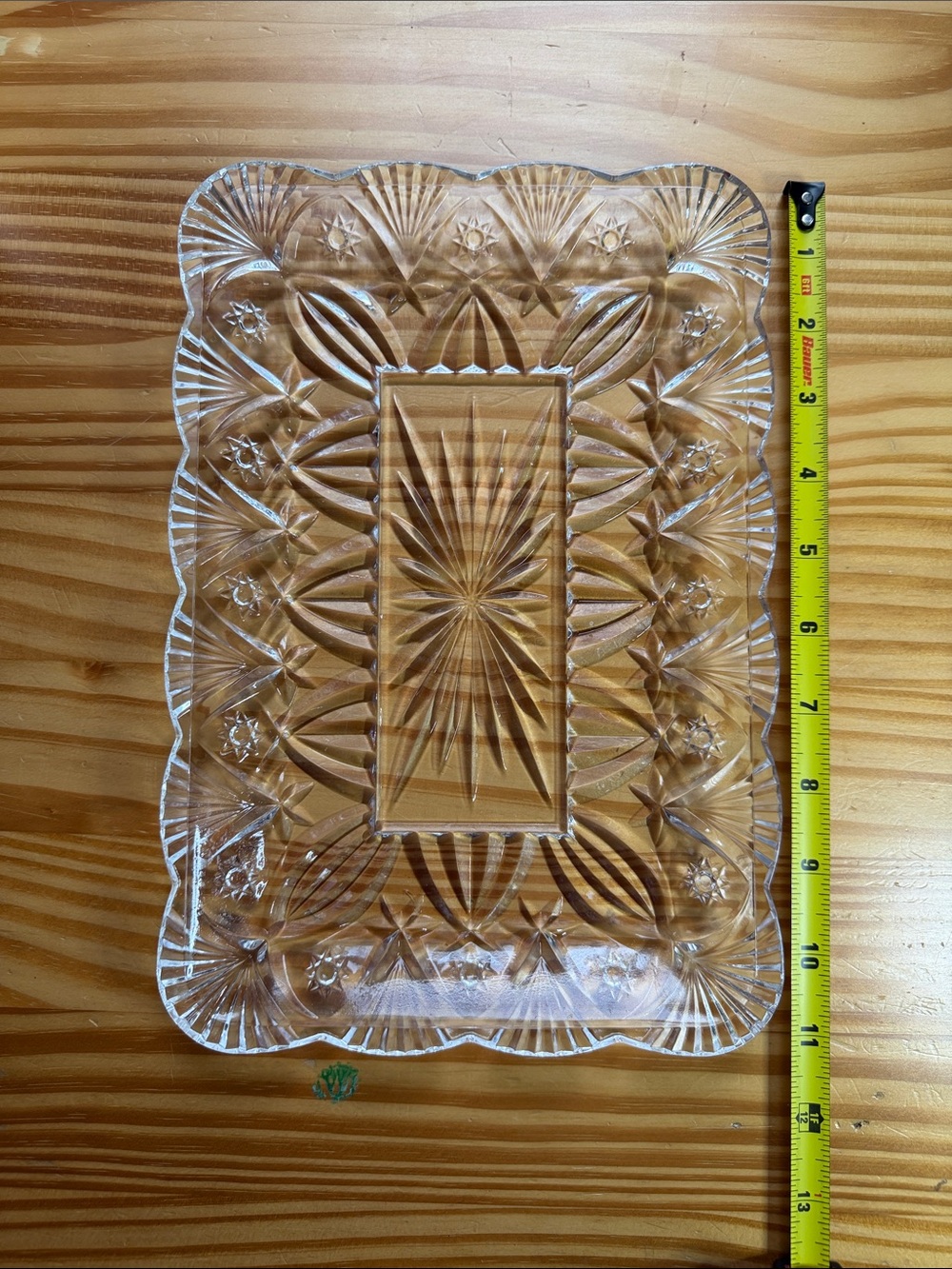 Vintage J.G. Durand Lead Crystal Rectangular Tray - Made in France (with Box) - Picture 2 of 11